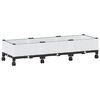 vidaXL Ghiveci de grădină cu roți Alb 120 x 40 x 33 cm PP