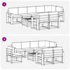 vidaXL Set de canapele de exterior 9 pcs Gri natural și deschis