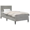 vidaXL Cadru de pat cu saltea Gri deschis 90 x 190 cm Catifea
