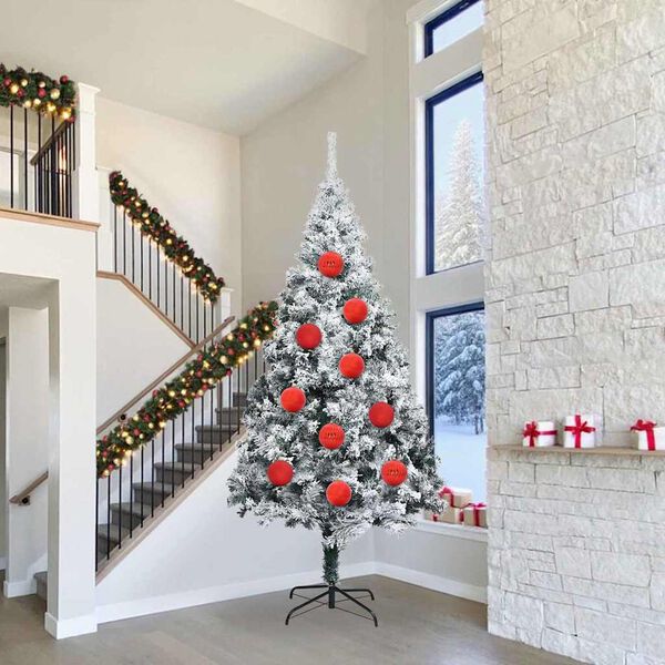 vidaXL Set de Globuri de Crăciun 4 pcs Roșu Plastic