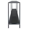 vidaXL Masă consolă,negru, 160x35x75,5 cm, sticlă securizată