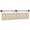 vidaXL Cap de pat suspendat Pe perete Crem 190 x 55 x 5 cm țesătură