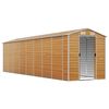 vidaXL Șopron de grădină, maro deschis, 191x725x198 cm oțel galvanizat