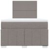 vidaXL Pat box spring cu saltea, taupe, 120x190 cm material textil