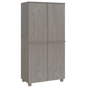 vidaXL Dulap haine &bdquo;HAMAR&rdquo; gri deschis 89x50x180 cm, lemn masiv de pin