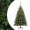 vidaXL Brad de Crăciun artificial cu globuri 120 cm 150 LED-uri