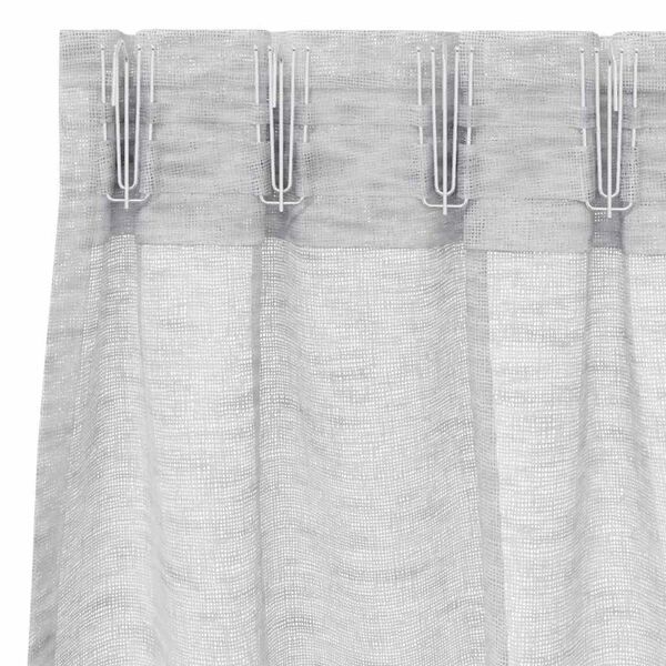 vidaXL Cortină din Voile 2 pcs Gri deschis 175 x 140 cm Poliester