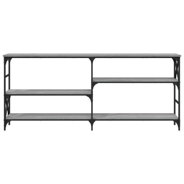 vidaXL Măsuță consolă, gri sonoma, 180x29x76,5 cm, lemn prelucrat