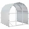 vidaXL Căsuță pentru pui Argintiu 200 x 200 x 200 cm Oțel Galvanizat