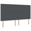 vidaXL Pat cu arc LED cu headboard Gri &icirc;nchis și alb 180 x 200 cm