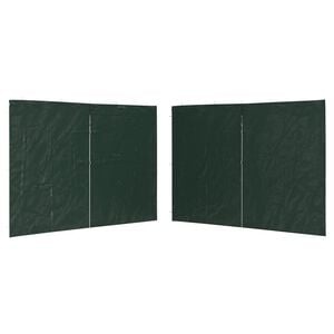 vidaXL Perete lateral cort petrecere, 2 buc., verde, PE, cu fermoar