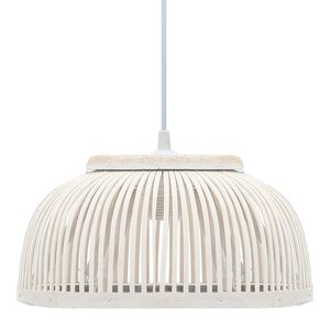 vidaXL Lampă suspendată, 34x14,5 cm, bambus, 40 W, semicerc, E27