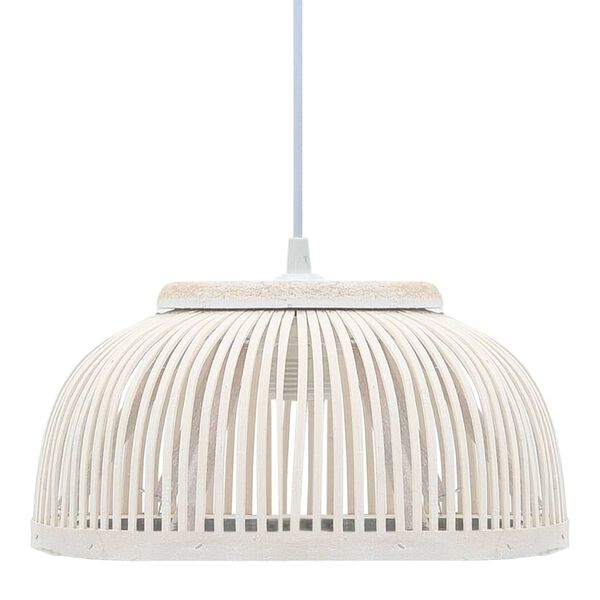vidaXL Lampă suspendată, 34x14,5 cm, bambus, 40 W, semicerc, E27