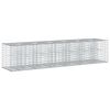 vidaXL Pat ridicat din gabion 2 buc. 260 x 60 x 55 cm Oțel Galvanizat