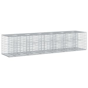 vidaXL Pat ridicat din gabion 2 buc. 260 x 60 x 55 cm Oțel Galvanizat