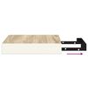 vidaXL Rafturi perete suspendate 4 buc. alb/stejar 23x23,5x3,8 cm MDF