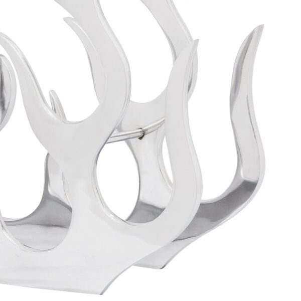 vidaXL Suport sticle de vin pentru 11 sticle, argintiu, aluminiu