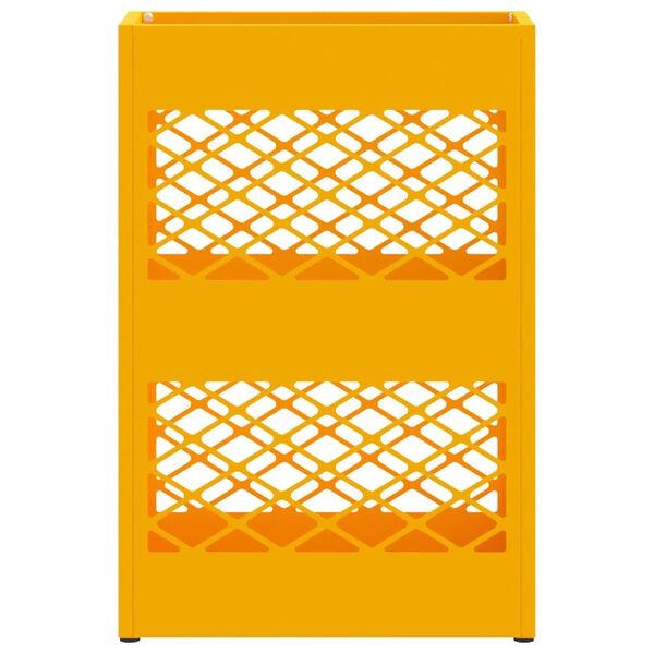 vidaXL Suport pentru umbrele galben muștar 28 x 12 x 41 cm Oțel