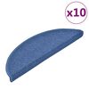 vidaXL Covorașe pentru scări, 10 buc., 56x17x3 cm, semirotunde, albastre