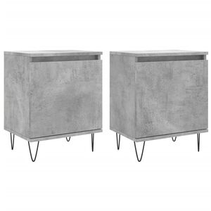 vidaXL Noptiere, 2 buc., gri beton, 40x30x50 cm, lemn compozit