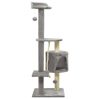 vidaXL Ansamblu pisici cu stâlpi din funie de sisal, gri, 120 cm