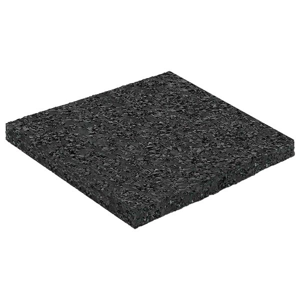 vidaXL Pat din granulate de cauciuc Negru 9 x 9 x 0,6 cm Cauciuc