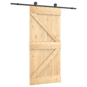 vidaXL Ușă glisantă 95 x 210 cm Lemn de Pin Solid (Nefinisat)