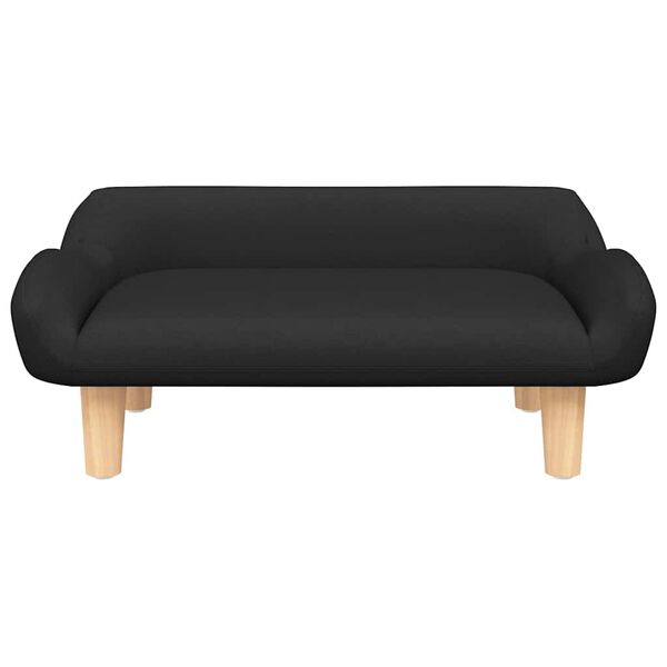 vidaXL Pat de c&acirc;ini, negru, 70x40x24 cm, material textil
