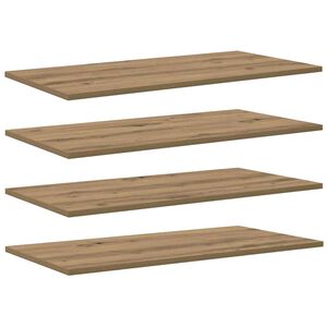 vidaXL Raft pentru cărți 3 niveluri 4 buc. 80 x 40 x 1,5 cm Maro