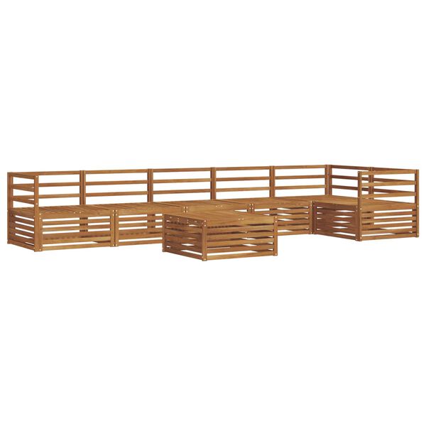 vidaXL Set de canapele de exterior 7 pcs natural Lemn Solid de Acacia