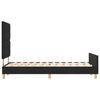vidaXL Cadru de pat cu headboard Negru 120 x 200 cm țesătură