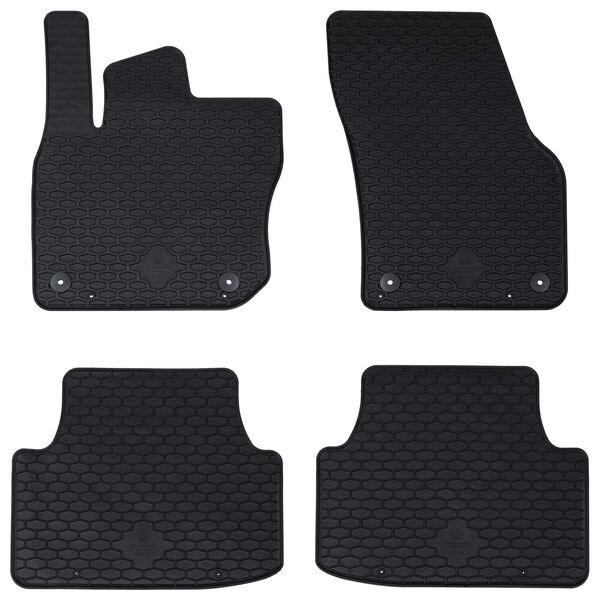 vidaXL Covor pentru mașină 4 pcs Negru VW TIGUAN TDI Cauciuc