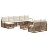 vidaXL Set de canapele pentru grădină 10 pcs Bej poliratan