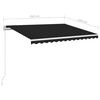 vidaXL Copertină retractabilă manual cu LED, antracit, 350x250 cm