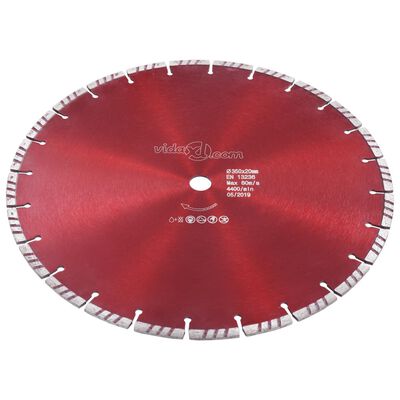 vidaXL Disc diamantat de tăiere cu turbo, oțel, 350 mm