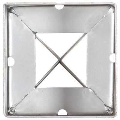 vidaXL Țăruși de sol, 12 buc., argintiu, 9x9x75 cm, oțel galvanizat