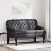 vidaXL Bancă Chesterfield Negru 119.5 x 64.5 x 75 cm Piele artificială