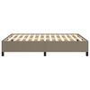 vidaXL Cadru de pat fără saltea, gri taupe, 140x190 cm, textil
