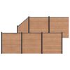 vidaXL Set de Gard 6 buc. 965 x 186 cm WPC și Aluminiu Maro