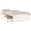 vidaXL Cadru pat cu sertare, alb, 75x190 cm, mic single