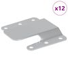 vidaXL Culoar de montare la nivel 12 pcs Argintiu 75 x 66 mm Oțel