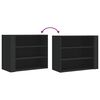 vidaXL Dulap de perete, negru, 75x35x60 cm, lemn prelucrat