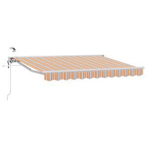 vidaXL Cort electric retractabil Albastru, Portocaliu, Alb 3 x 2,5 m
