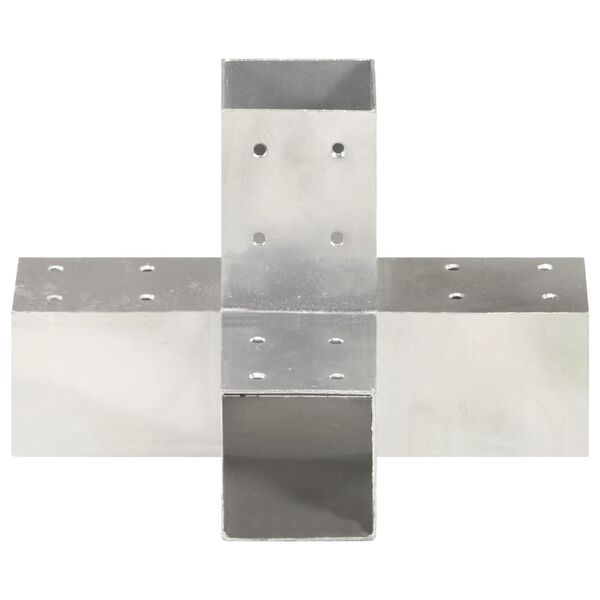 vidaXL Conector de grindă, formă X, 71 x 71 mm, metal galvanizat