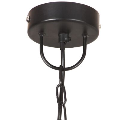 vidaXL Lampă suspendată industrială, negru, 32 cm, E27, rotund, 25 W