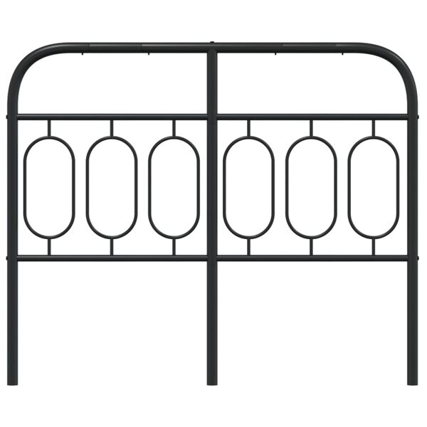 vidaXL Tăblie de pat de schimb metalică, negru, 120 cm