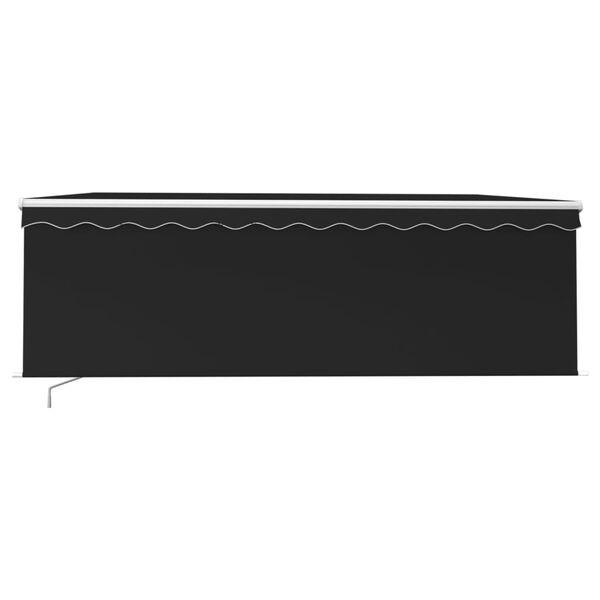 vidaXL Copertină retractabilă manual cu stor, antracit, 4x3 m