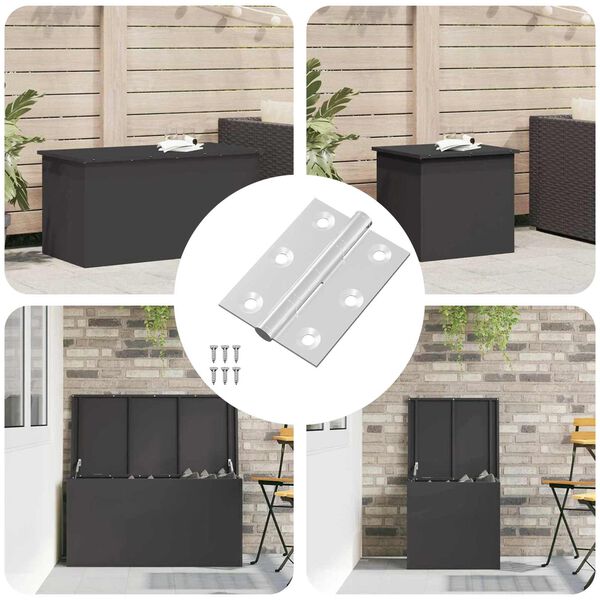 vidaXL Hinge 12 pcs Argintiu 50 x 38 x 1,3 mm Oțel