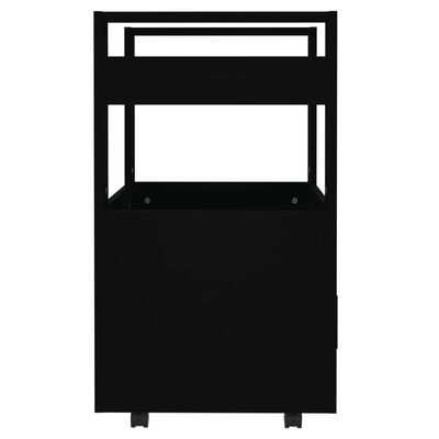 vidaXL Cărucior de bucătărie, negru, 60x45x80 cm, lemn prelucrat