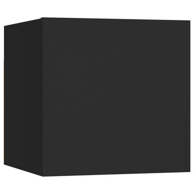 vidaXL Dulap TV montaj pe perete, negru, 30,5x30x30 cm